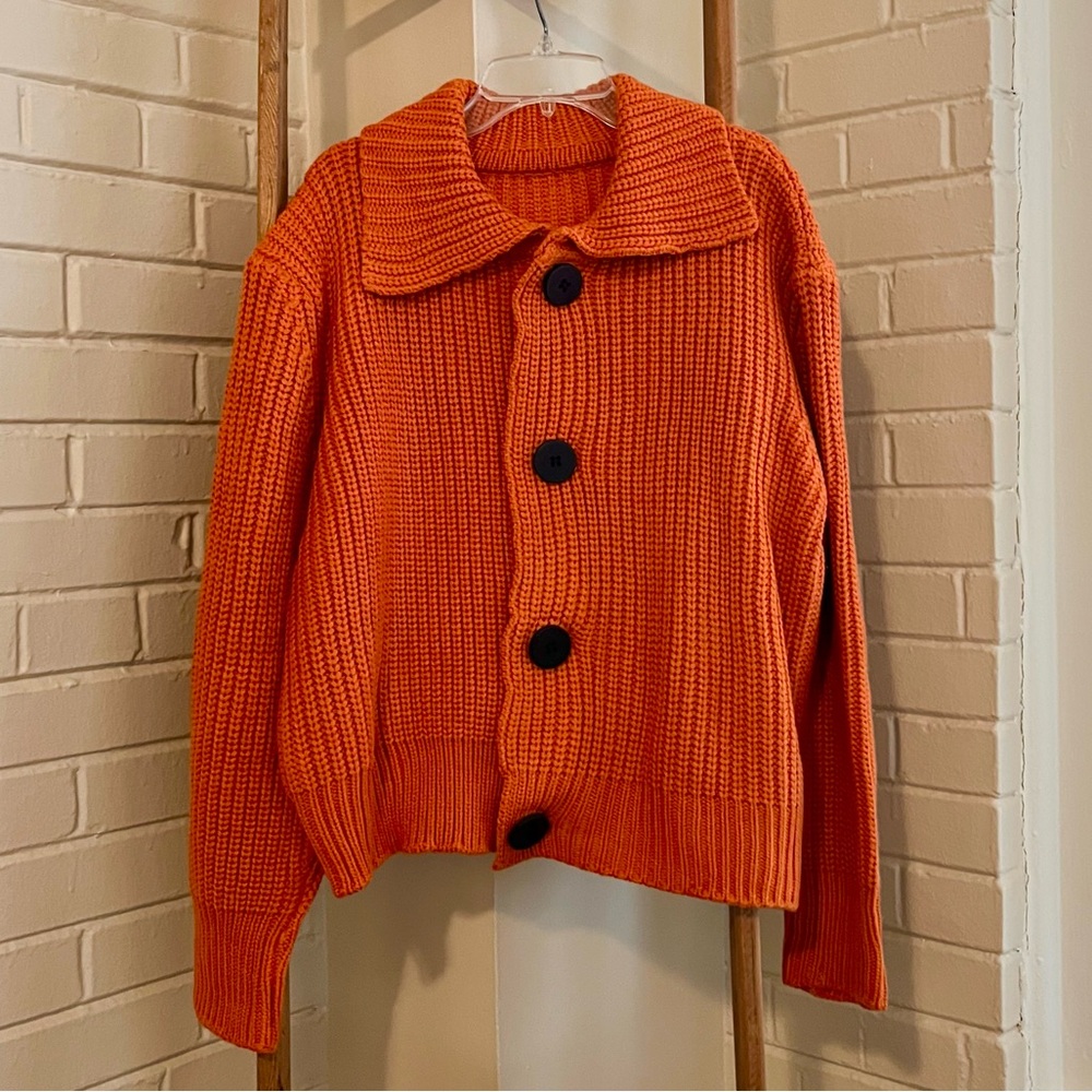 Chunky Orange Sweater